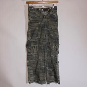 Y2K Angel Kiss Camo Jeans With Distressing And A Stretchy Waist Size 1/25